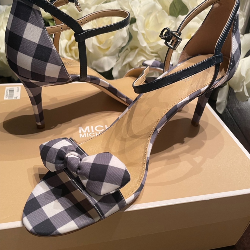 Brand new in box, Michael Kors sandal, size 91/2, 3in